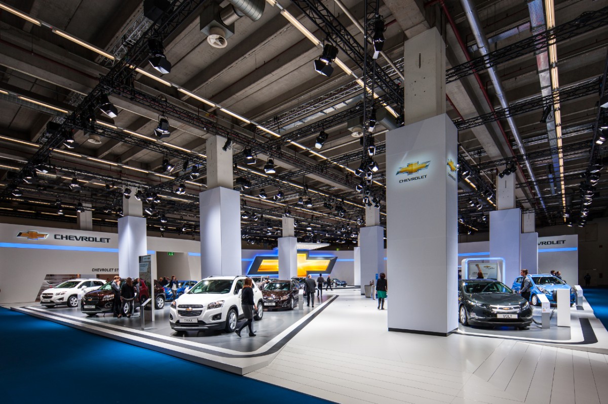 The Chevrolet stand at the 2013 Frankfurt Motor Show